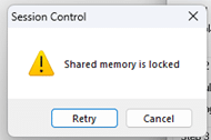 image | IRIS Accountancy - Shared Memory is Locked