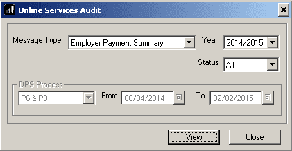 EPS audit window