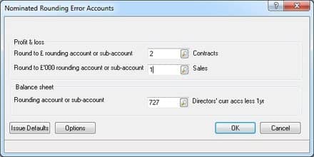 KB12192 | How do I change the default rounding account?
