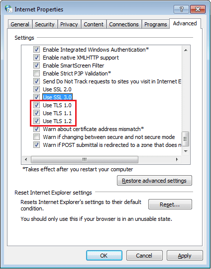 Mul TLSSett 1 | An error occurred while attempting to communicate with the Government Gateway