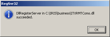 itxreg 5 | itxrmtcoms.dll is not registered