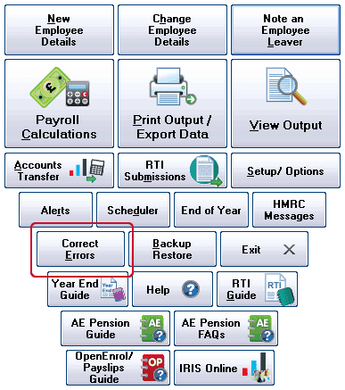 GPCorrErrNI1 | I've processed pay for an employee on the wrong NIC rate.