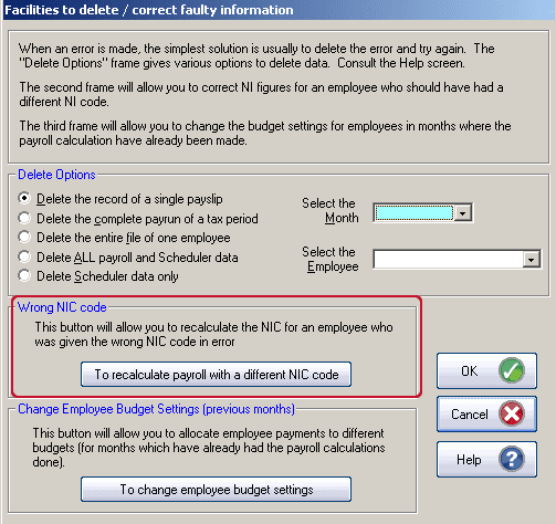 GPCorrErrNI2 | I've processed pay for an employee on the wrong NIC rate.