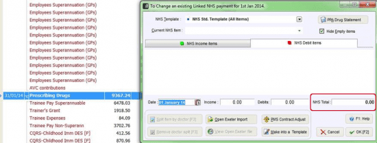 resizedimage550209 GPA NISGE 4 | Figures showing double on report but only entered once -NHS Income Summary, Ghosting NHS entry