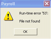 Run time error 53 Run-time file not found
