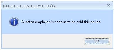 Selected employee is not due to be paid this period