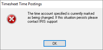 time account specified | Time Account Specified is currently marked as being changed