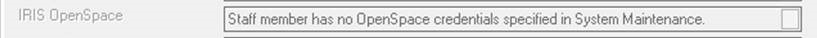 Openspace credentials | IAS-8120: Staff member has no OpenSpace credentials specified in system maintenance