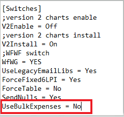 switch in | New posting expenses screen shows an error 'Job does not exist'