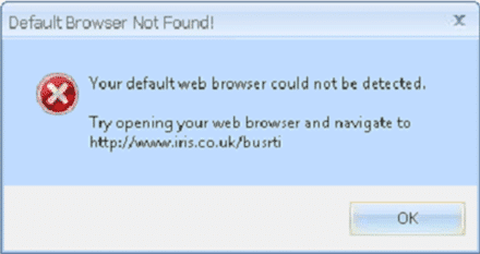 Default browser not found your default web browser could not be detected try opening your web browser and navigate to