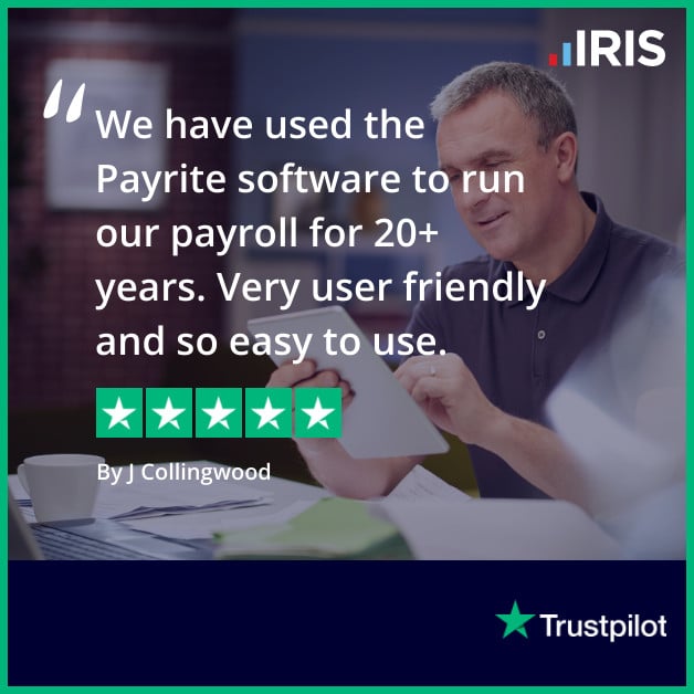 Trustpilot Payrite Easy JCollingwood | IRIS Payrite