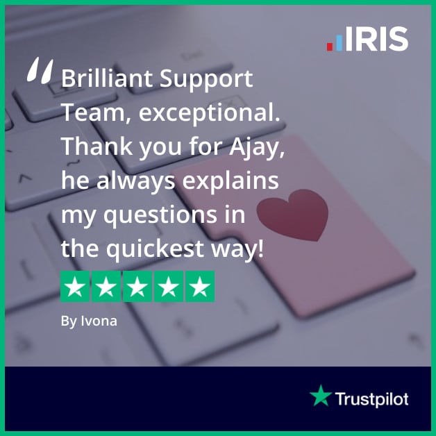 Trustpilot Support Ivona | IRIS Practice Management