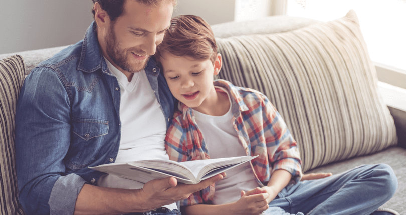 father son reading at home 810 x 430 Blog Popup | Five ways to change up your parental engagement usage