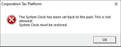 Capture | PTP TP/CT - System clock message when opening the software
