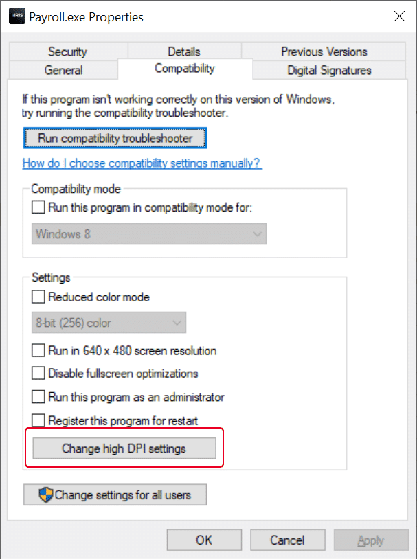 IP DPIScl 4 4 | Reports producing with small text / payslips not aligning to stationery