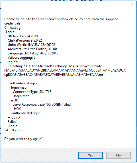 image 4 | IRIS DOCS- Unable to Login to the Email Server with the Supplied Credentials