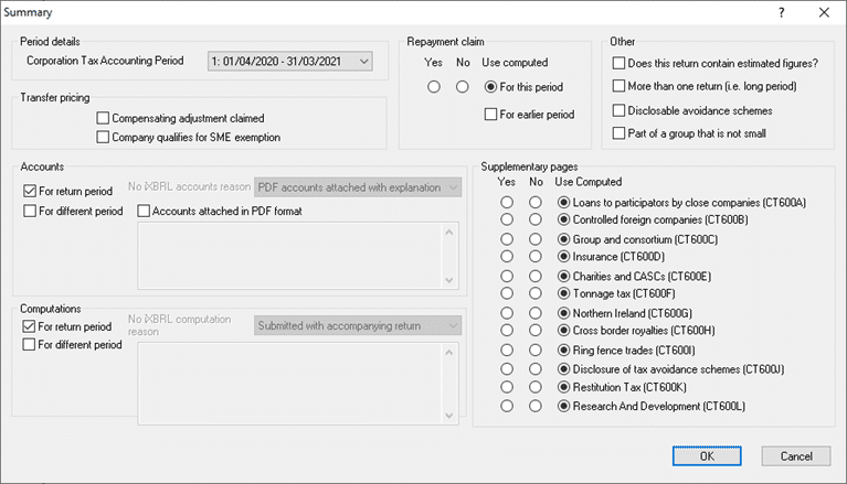 image 12 | Business Tax: How to tick Box 40 or 45 and show Bank details on CT600?