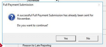 fps sent message | A successful Full Payment Submission has already been sent