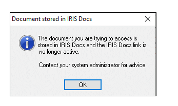 image 15 | The Document you are trying to access is stored in IRIS Docs