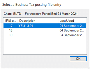 image 12 | Business/Personal Tax: Edit Losses - 'No Postings Found' or btrieve library error -1 warning