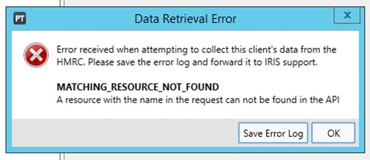 image 8 | Personal Tax: HMRC Data Retrieval 'Matching Resource Not Found'