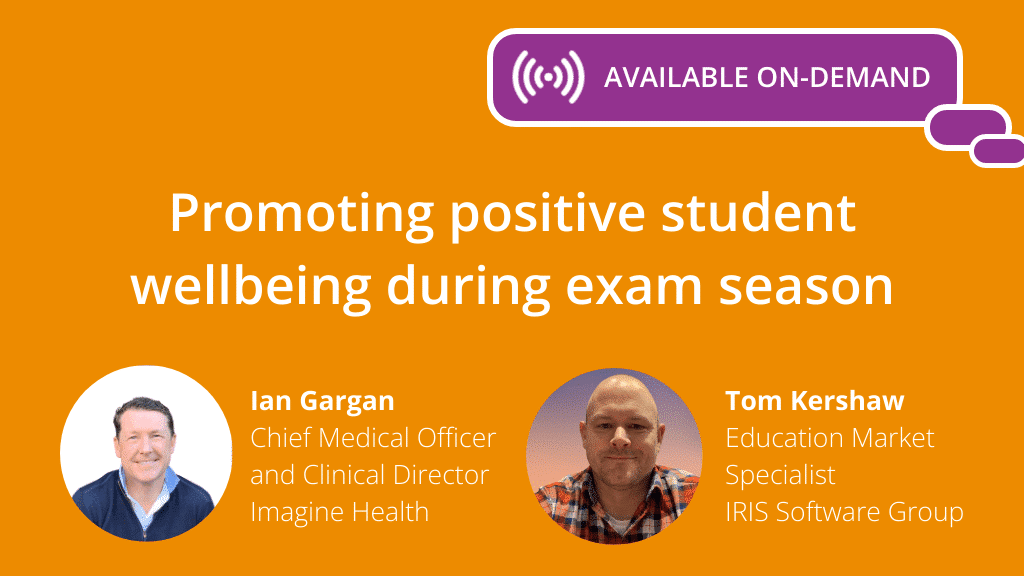 Promoting positive student wellbeing during exam season webinar image