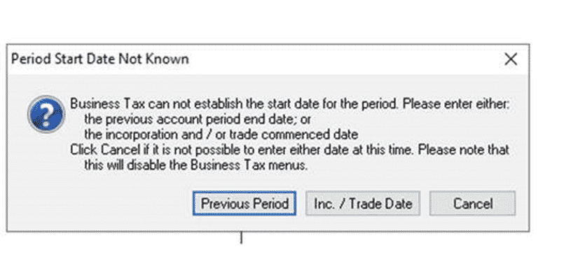 image 72 | Business Tax-Period Start Date not known, Library Error-Illegal CTAP