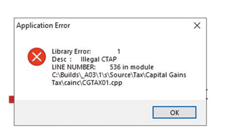 image 73 | Business Tax-Period Start Date not known, Library Error-Illegal CTAP