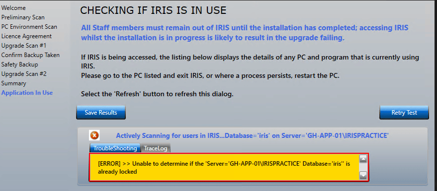 image 48 | IAS-12005 Unable to determine if database is already locked