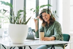 Woman at desk