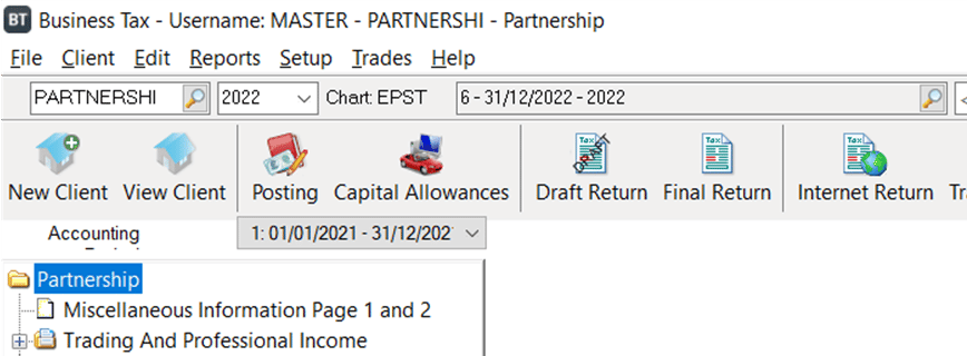 image 21 | Business Tax- Access Year field on top left (greyed out)