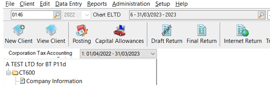 image 22 | Business Tax- Access Year field on top left (greyed out)