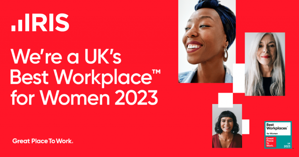 We're a UK's Best Workplace for Women 2023 graphic design