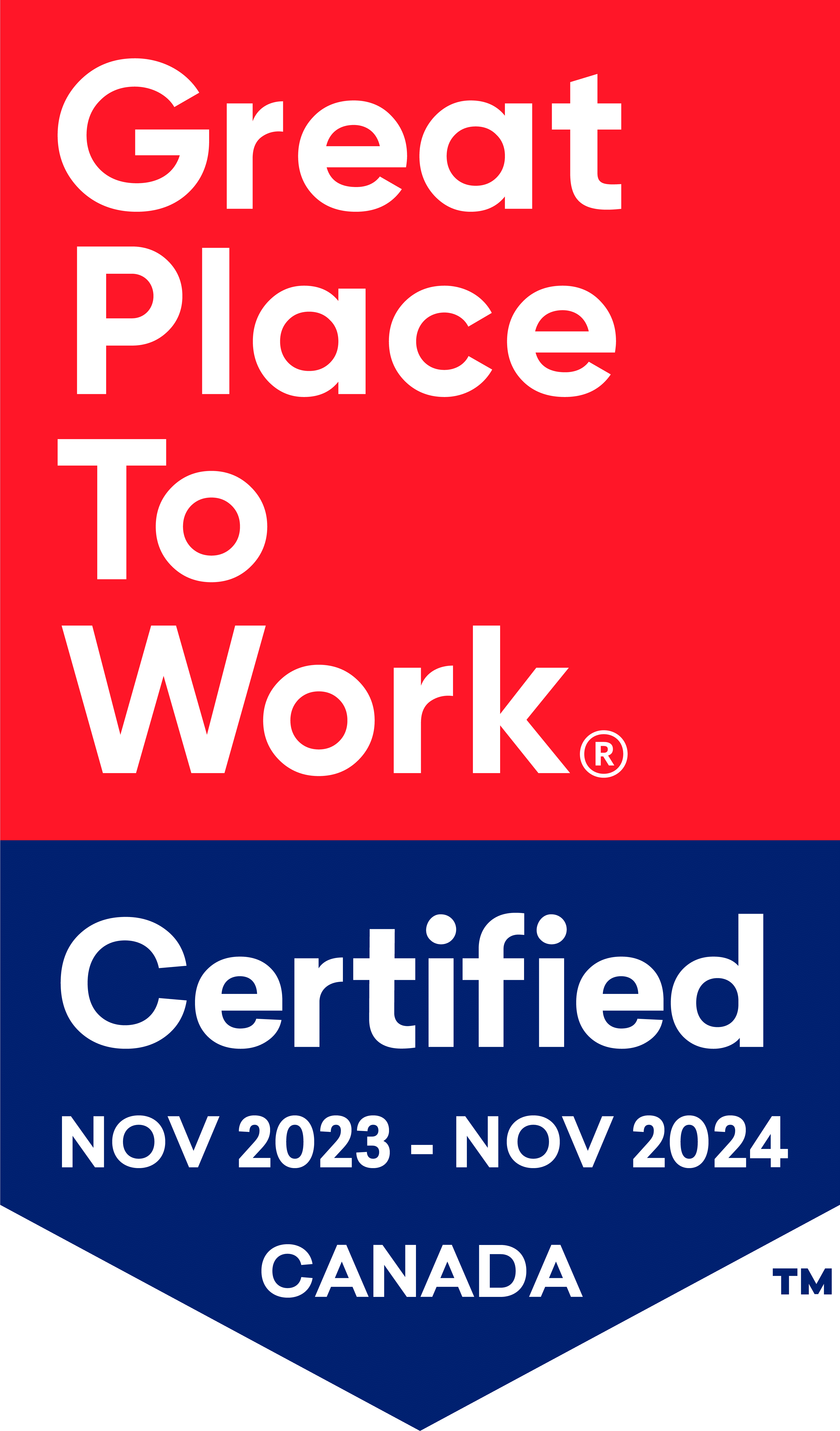 Great place to work certified Canada