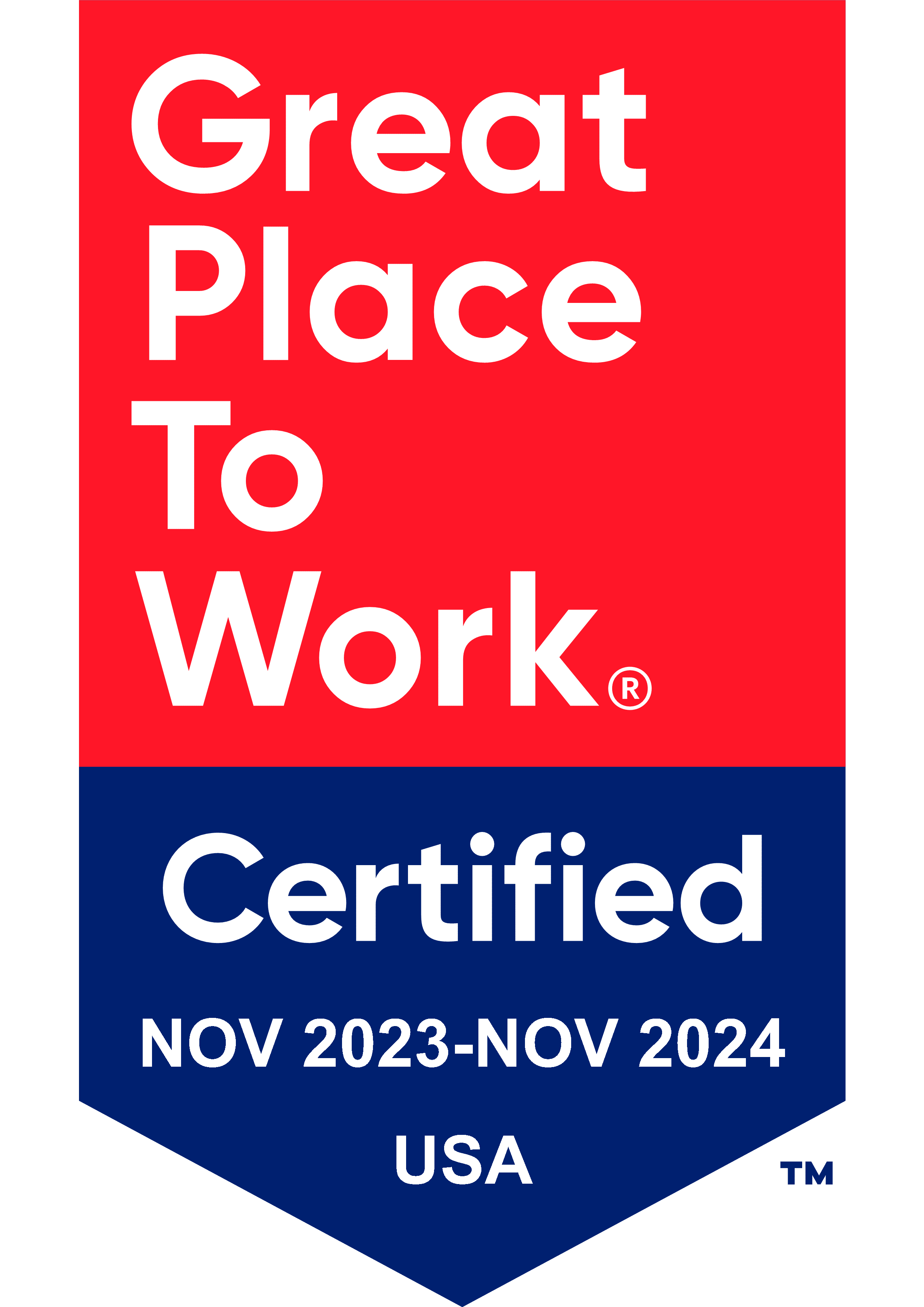 Great place to work certified US