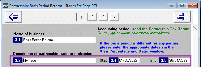 BPR PTR 2 trades Screenshot 2 | KBA-3851 PTP TR - Partnership entries for Basis Period Reform with two sets of accounts