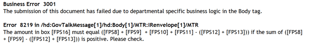 image 4 | Personal Tax - 3001 8219 amount in box fps16 must equal fps8+fps9. Share of Profits SA104F must equal