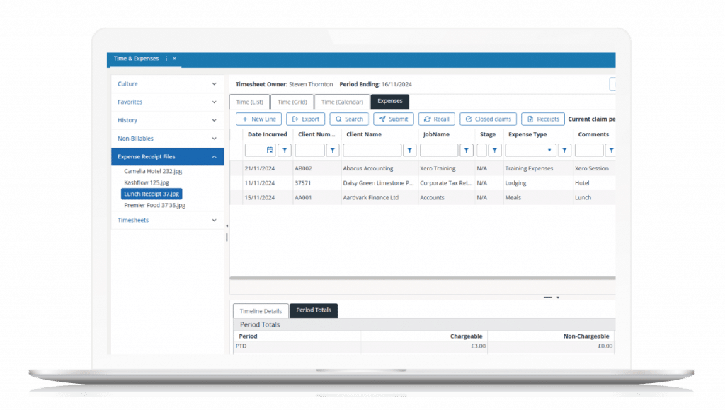 4 time expenses | IRIS Elements Practice Management Enterprise