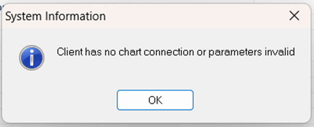 image 1 | Business Tax- Client warnings 'System info', client has no chart connection or parameters invalid