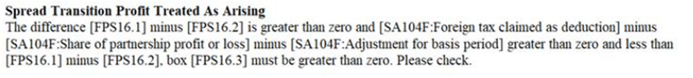 image 2 | Personal Tax- Period Reform: Spread Transition Profit as Arising, Difference FPS16.1 minus FPS16.2 must be greater than zero