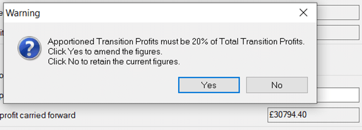 image 7 | Personal Tax- Period Reform: Spread Transition Profit arising, Difference FSE73.1 minus FSE73.2 etc and 3001 8611