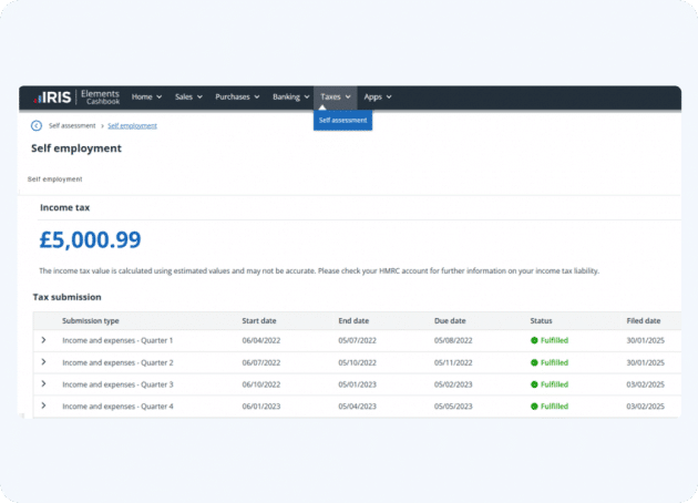 IRIS Elements Cashbook | Making Tax Digital Software