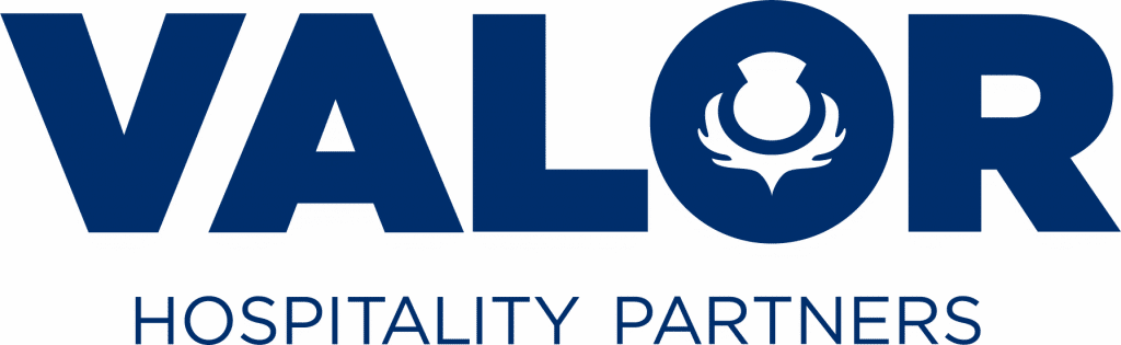 Valor MAIN BLUE Logotype | A winning stay for Valor Hospitality with Troncmasters