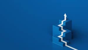 white arrow flows on cube stair shape against blue backdrop business way concept minimal.jpg s1024x1024wisk20cuQDUSUUPAXai1m5RDTk9JzjeHpyBp0WzKQEwjnbKxoA | How an IRIS customer saved time, improved sustainability and empowered employees