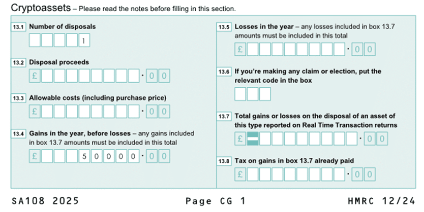 image 2 | Personal Tax- Enter 'Crypto' Assets in Capital Gains?