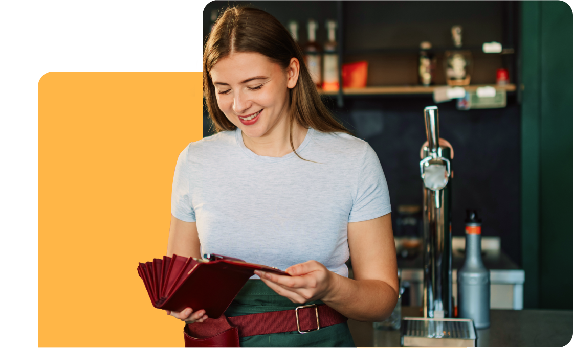 Woman bar restaurant server | Tronc payroll