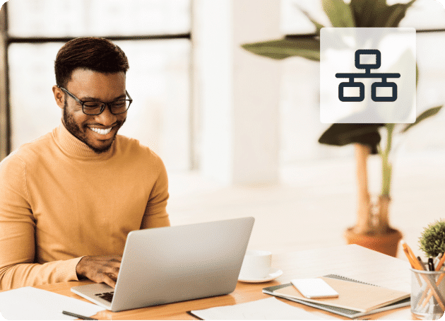 connected systems man office | Payslip Software