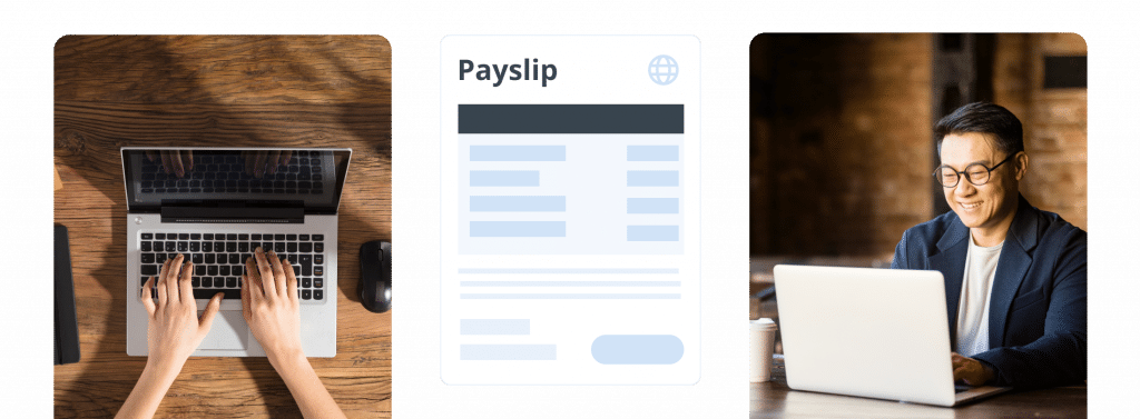 online payslip laptop user | Payslip Software