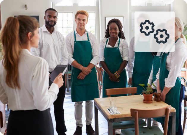 Team of workers